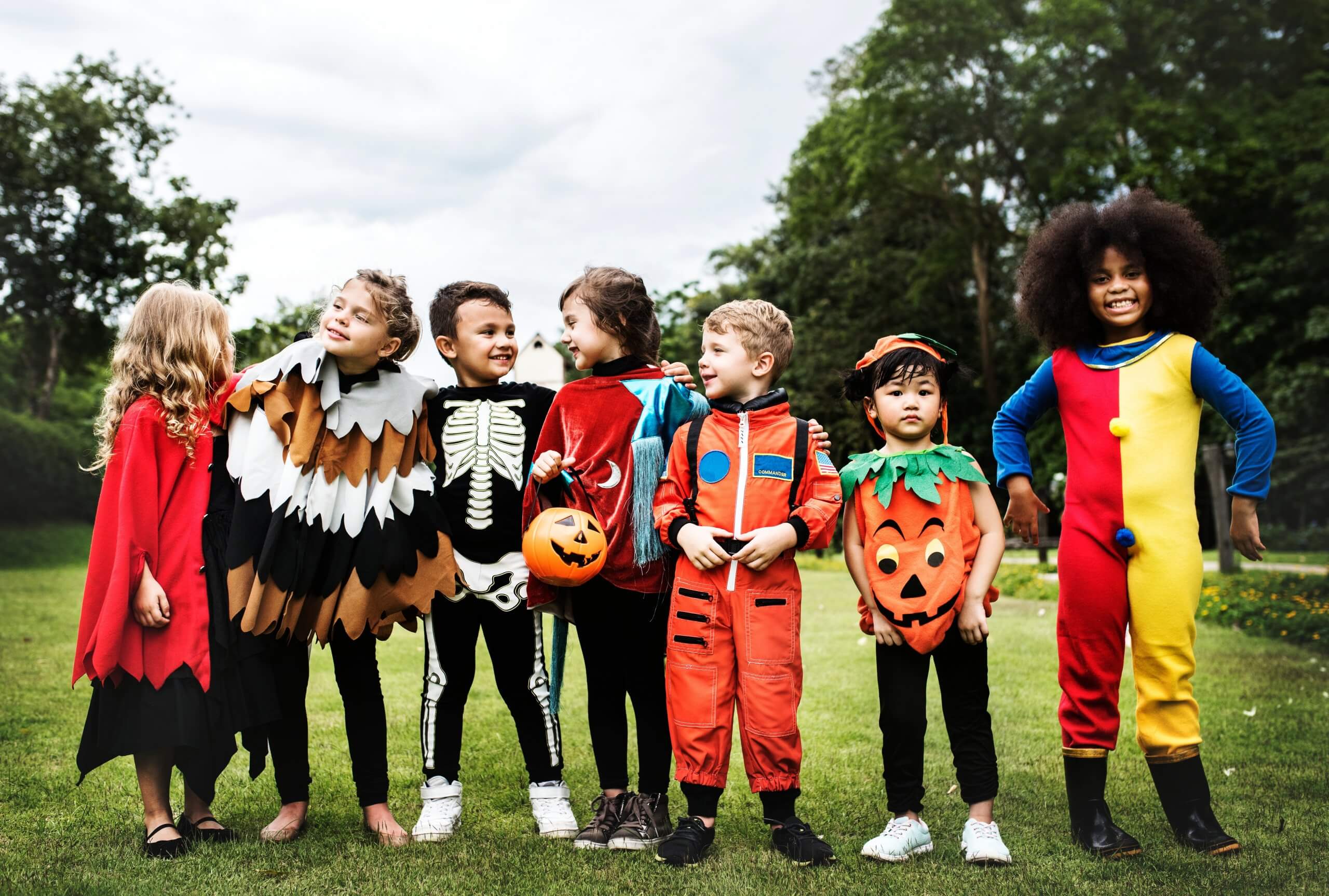 Children with autism at a Halloween party